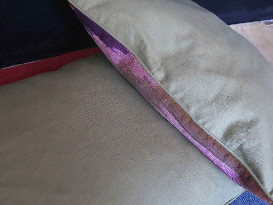 TAJIKISTAN - HISSAR SILK IKAT pair of pillow covers