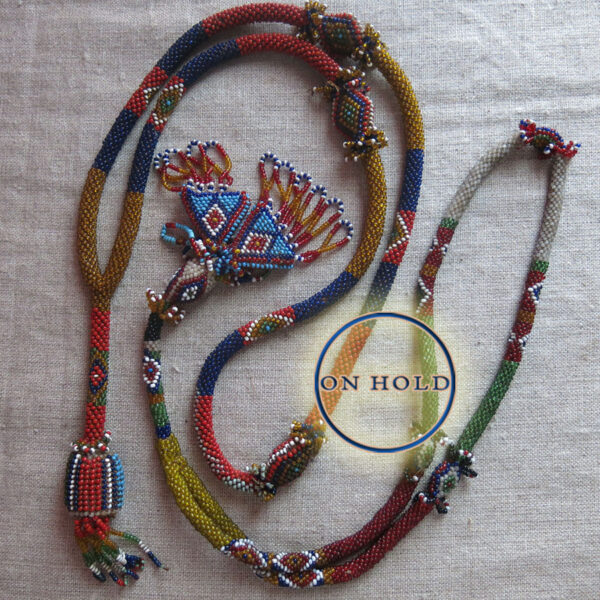 CENTRAL ANATOLIAN AFYON glass beaded pair of necklaces