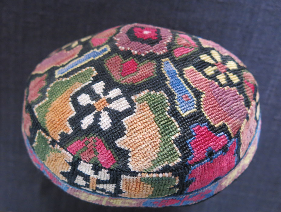 UZBEKISTAN – BOKHARA Silk cross stitch embroidered ethnic hat