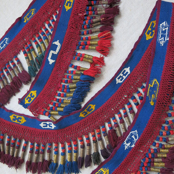 KYRGYZSTAN - Tribal SILK and METALLIC embroidered tassels