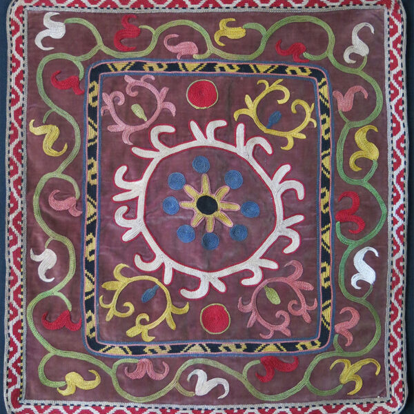 CENTRAL ASIA - TAJIKISTAN - LAKAI silk velvet hanging mirror cover
