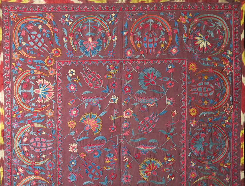 UZBEKISTAN FARGANA VALLEY - silk embroidery suzani