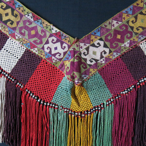 UZBEKISTAN LAKAI Saygosha silk embroidery tribal indoor ornament