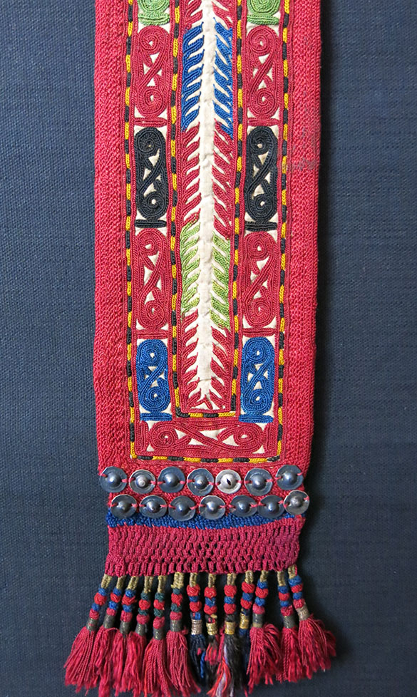 CENTRAL ASIA Kyrgyz ceremonial long tail hat – Chach Kep