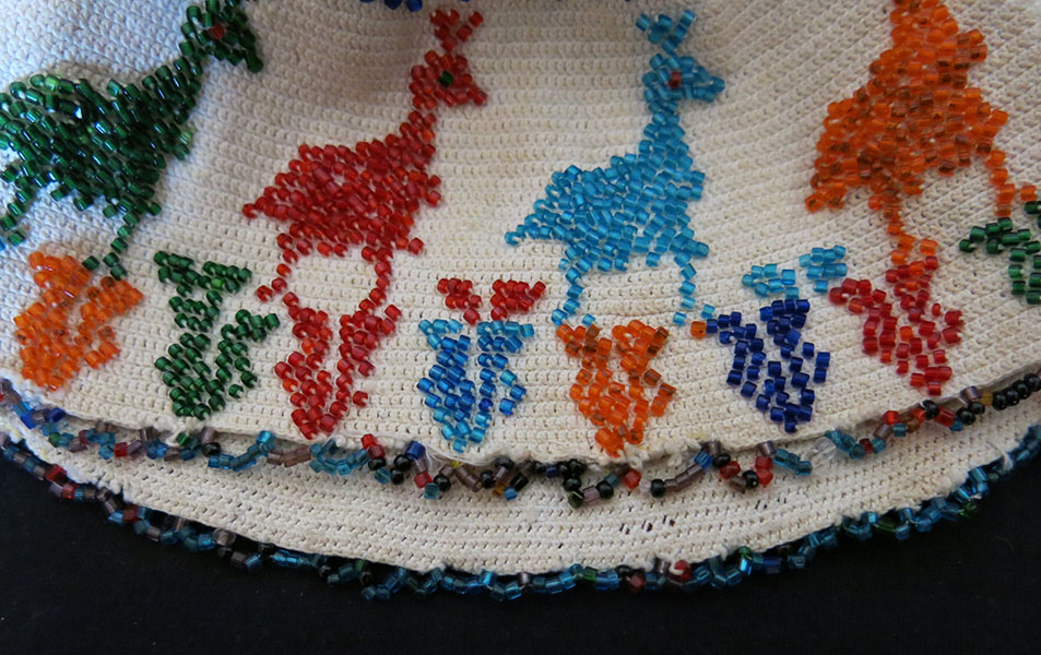 SYRIA – Druze glass beaded ethnic hat