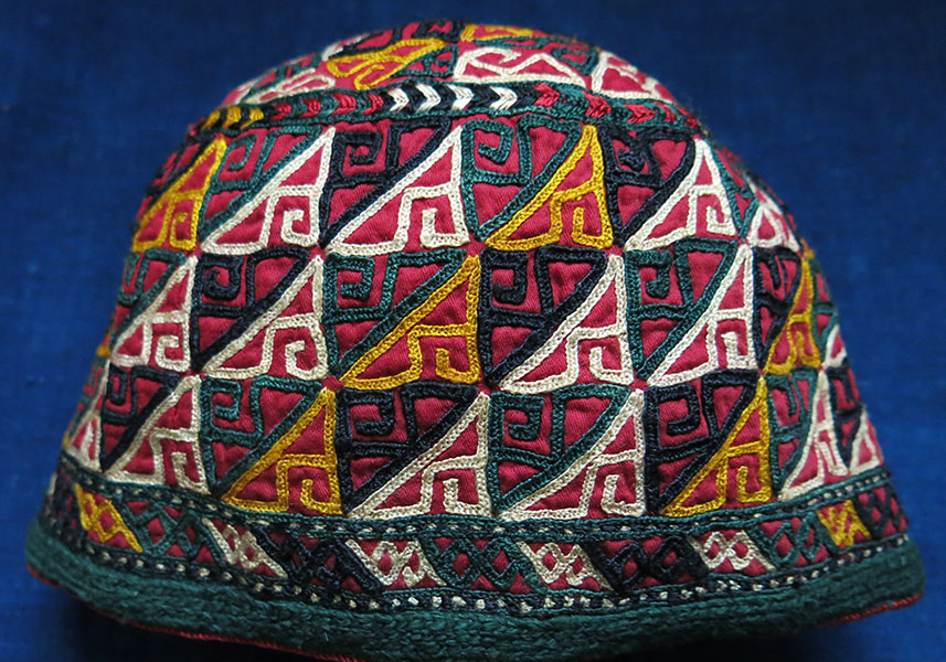 CENTRAL ASIA – TURKMENISTAN – CHODOR Turkmen tribal ceremonial HAT