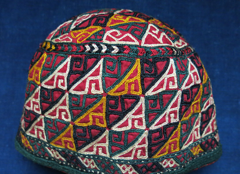CENTRAL ASIA – TURKMENISTAN – CHODOR Turkmen tribal ceremonial HAT