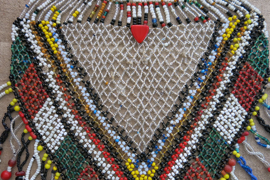 TURKEMEN tribal beaded choker necklace
