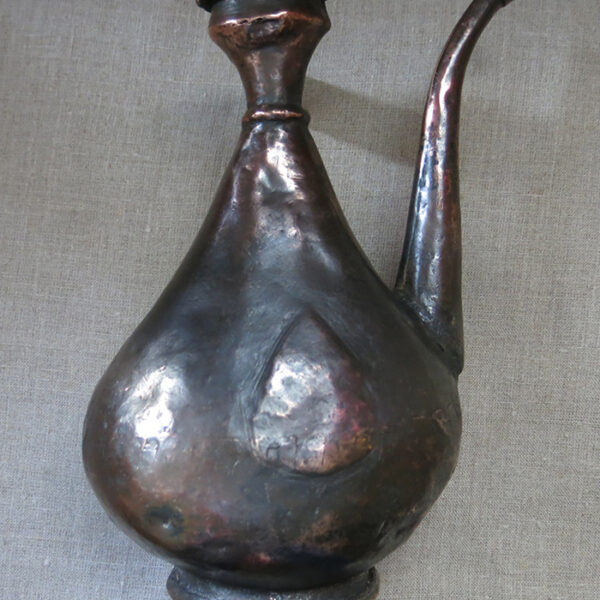 TURKMENISTAN antique tinned mini copper ewer