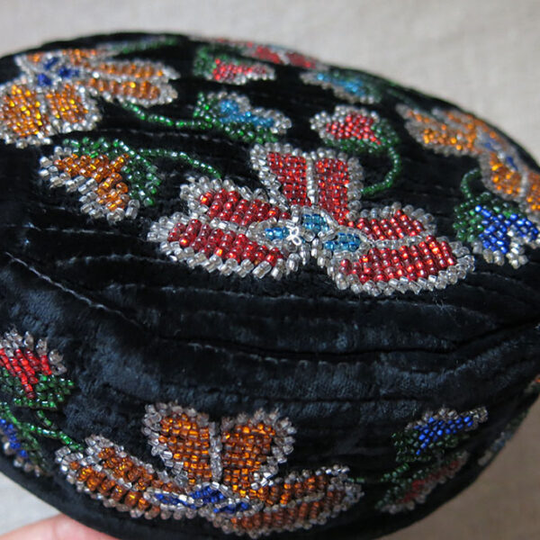 UZBEKISTAN FARGANA VALLEY ANDIJON Ethnic woman’s beaded hat
