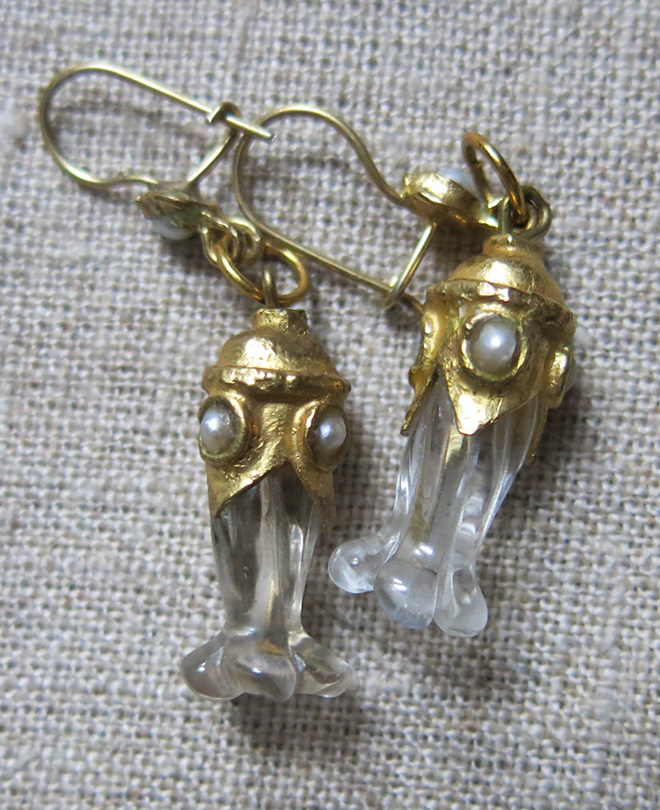 IRAQ NAJAF, quartz earrings