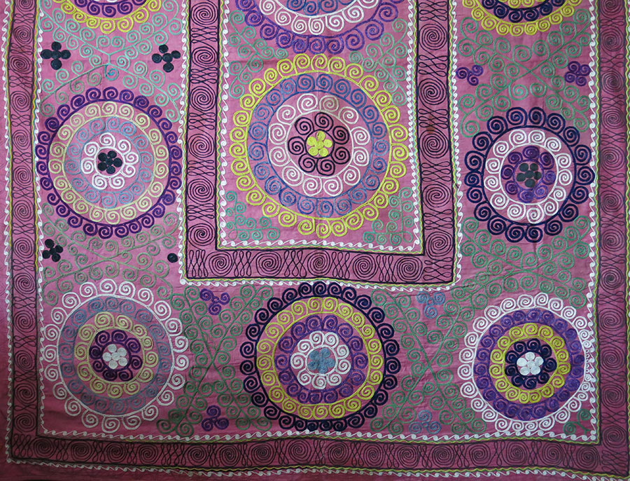UZBEKISTAN SAMARKAND Silk embroidery Suzani