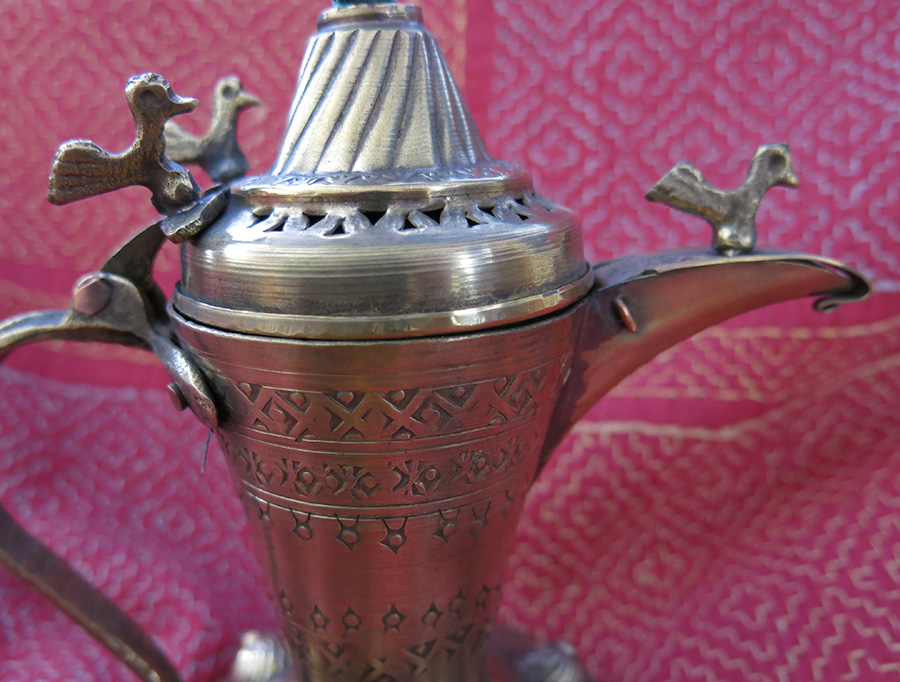 SYRIA DAMASCUS Ottoman style handmade brass coffee pot
