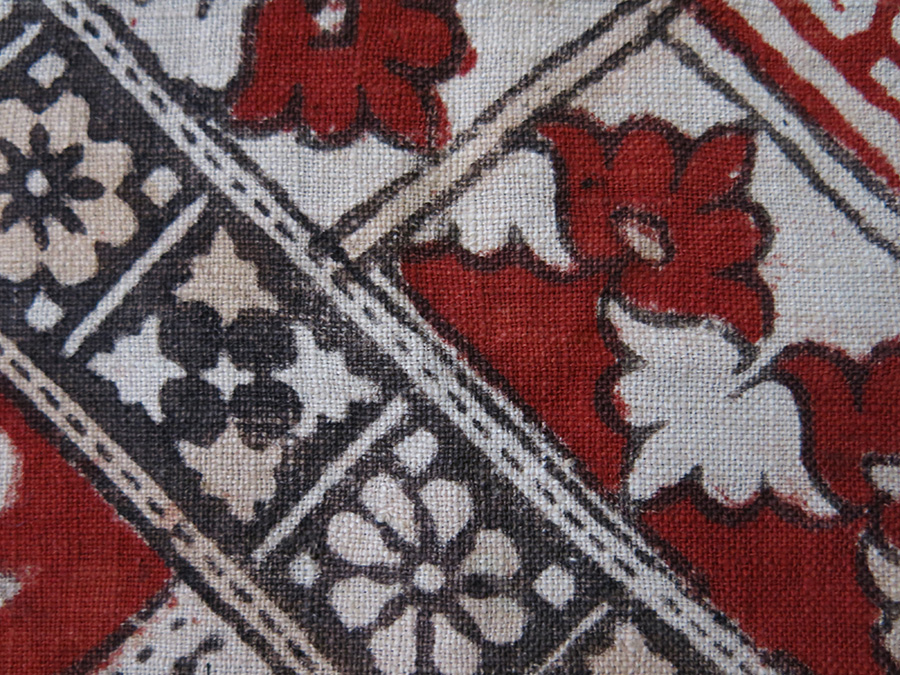 UZBEKISTAN – TASHKENT natural dye block printed cotton textile