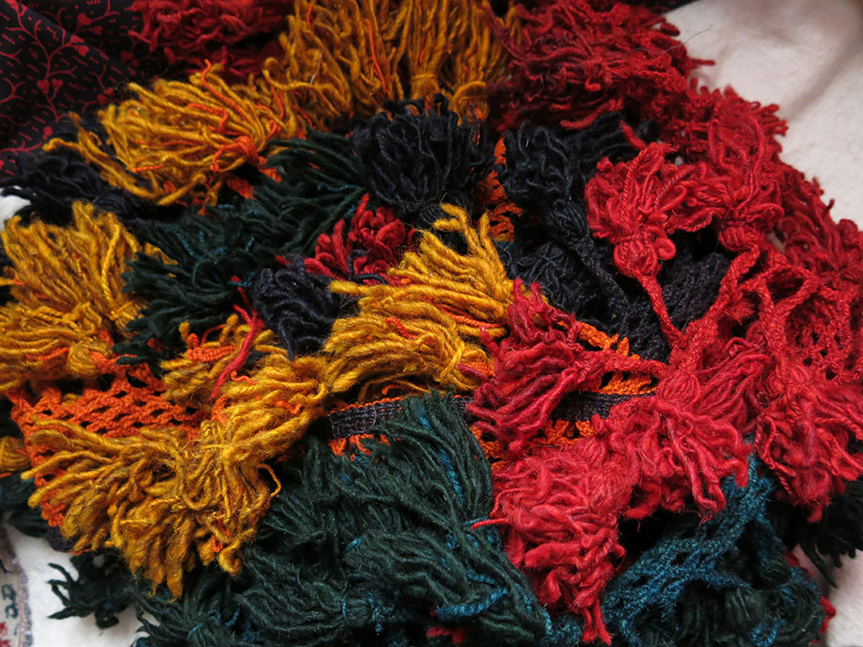 AFGHANISTAN LAKAI wool Braided band with tassels