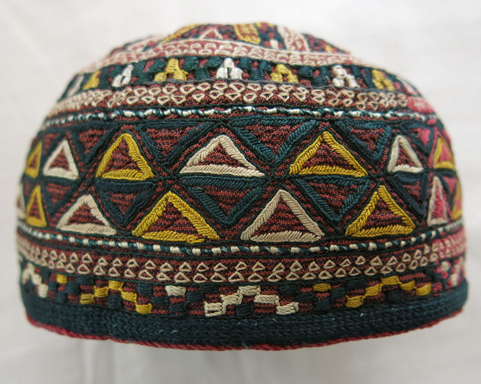 AFGHANISTAN Turkmen Chodor silk embroidered ethnic hat