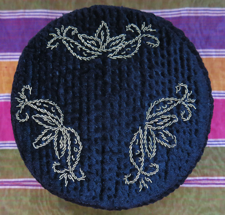 KAZAKHSTAN Metallic embroidered Velvet hat