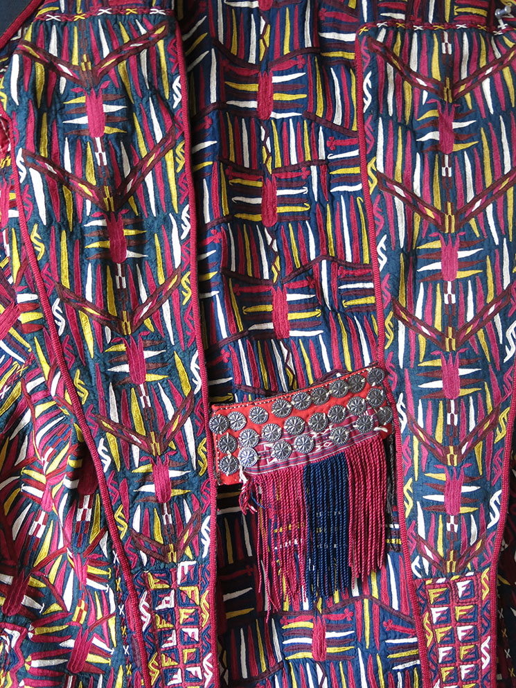 TURKMEN TEKKE antique silk embroidered Chirpy
