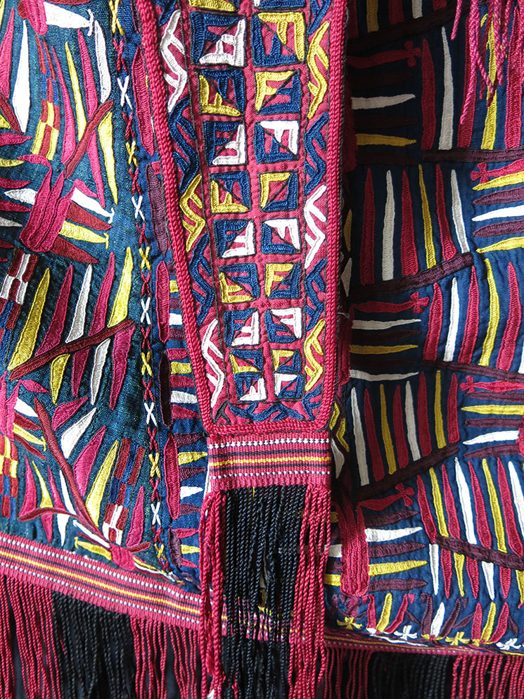 TURKMEN TEKKE antique silk embroidered Chirpy