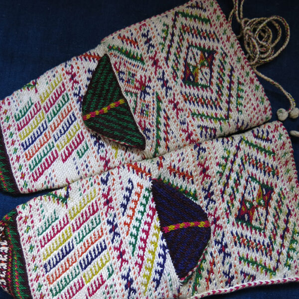 MACEDONIA ethnic wool /cotton pair of socks
