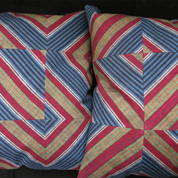 TURKMENISTAN hand loomed cotton pair of pillow covers