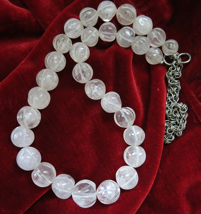 IRAQ NAJAF QUARTZ stone semi-choker necklace