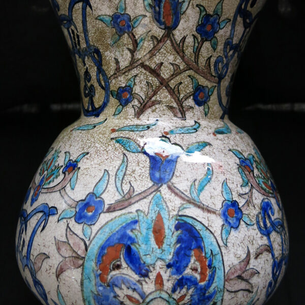 PERSIA KASHAN Ceramic glazed Safavid style VASE
