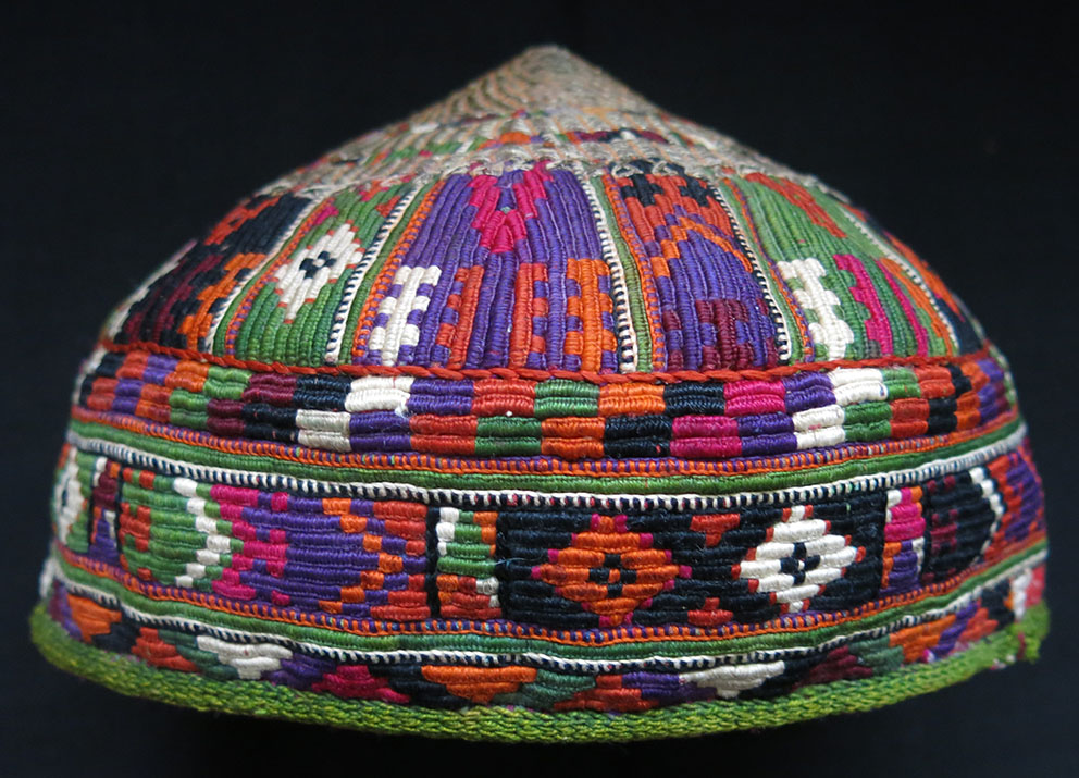 AFGHANISTAN – ERSARY TURKMEN tribal helmet shape hat