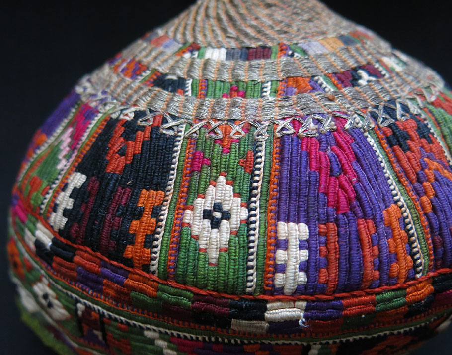 AFGHANISTAN – ERSARY TURKMEN tribal helmet shape hat