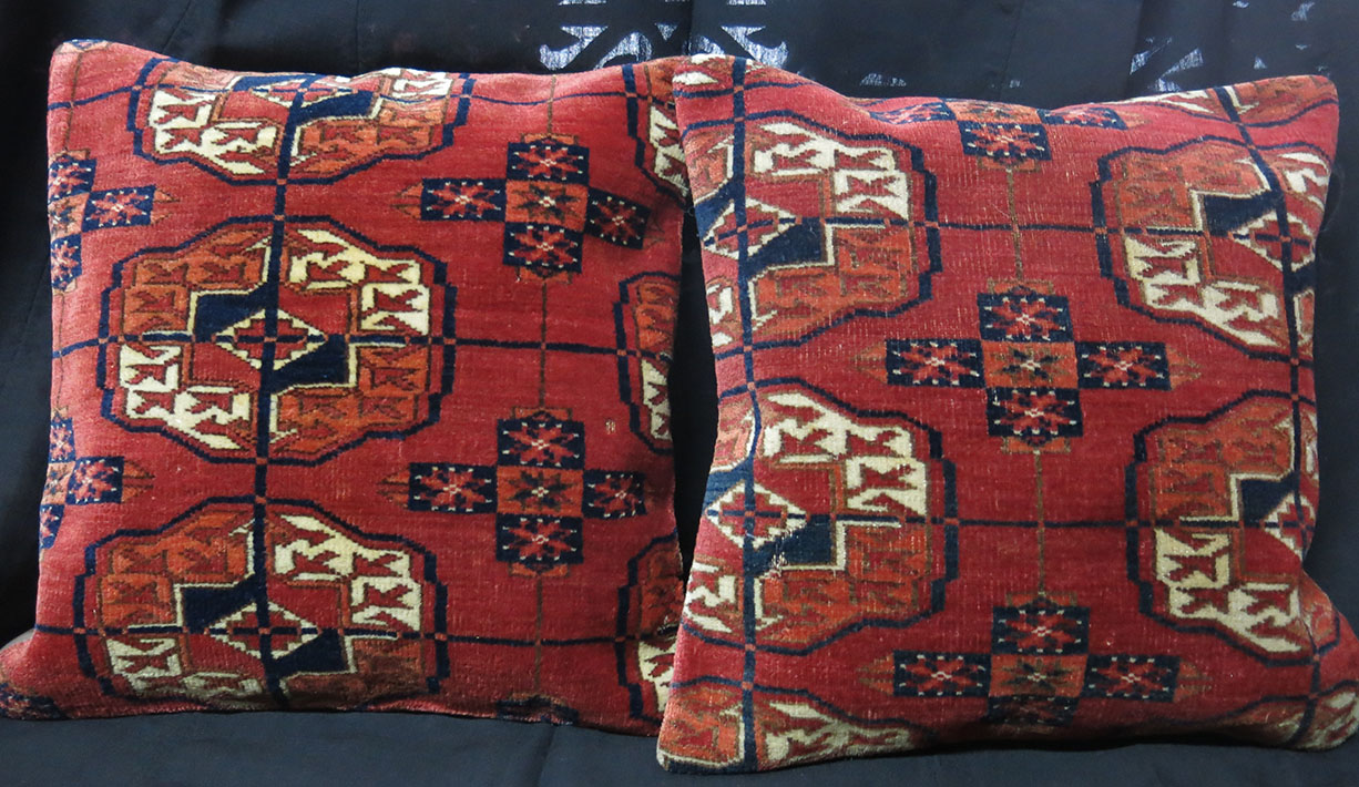 TEKKE TURKMEN Pile pair of Pillow covers