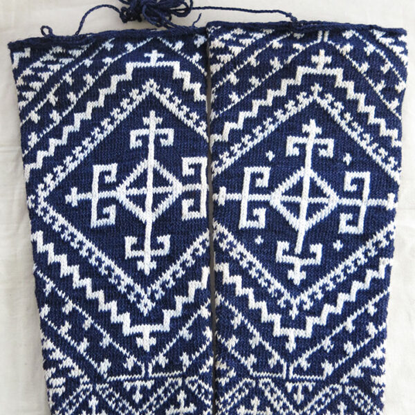 CENTRAL ANATOLIA KONYA Turkmen wool cotton pair of KNEE Socks