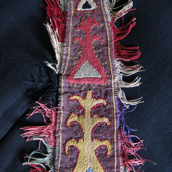 CENTRAL ASIA - LAKAI silk embroidery Knife / scissor holder