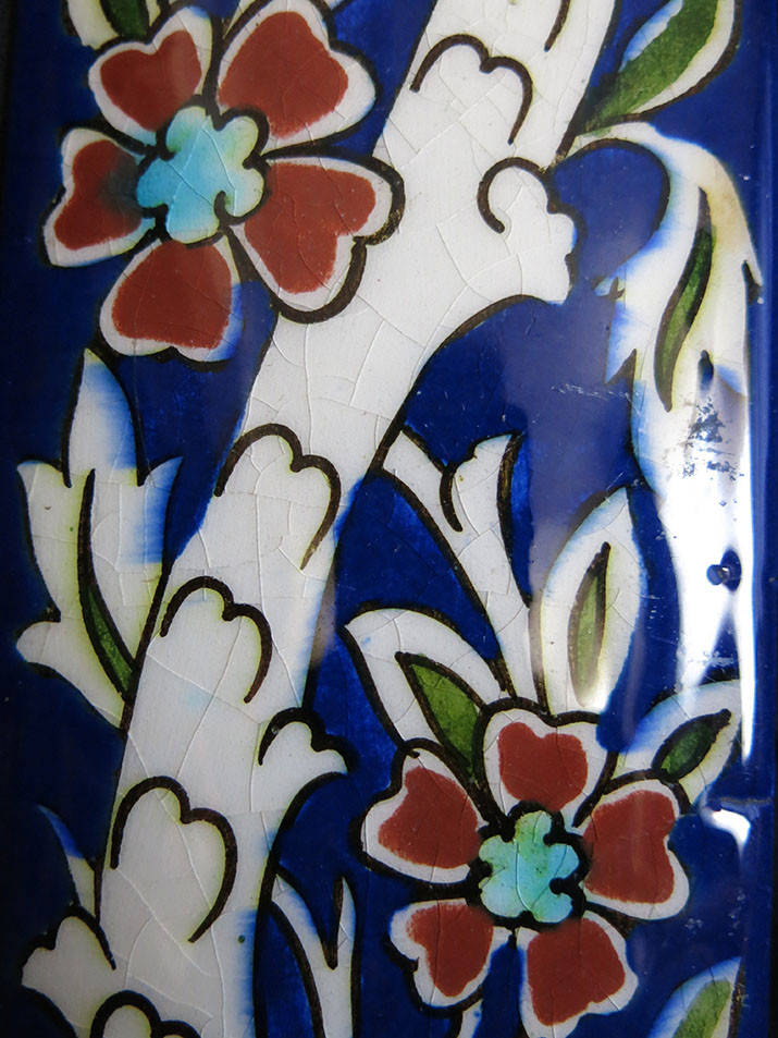 TURKISH KUTAHYA small glazed ceramic wall panel