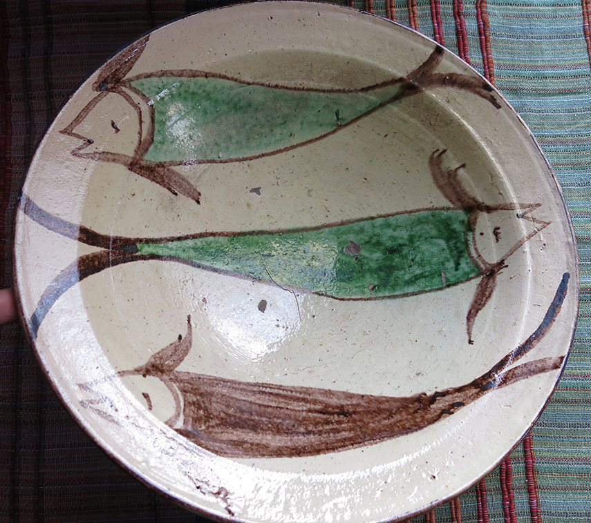 ASIA MINOR – GALLIPOLI TROY antique glazed clay ceramic plate