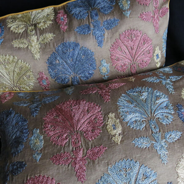 UZBEKISTAN – BOKHARA silk embroidery pair of pillow covers