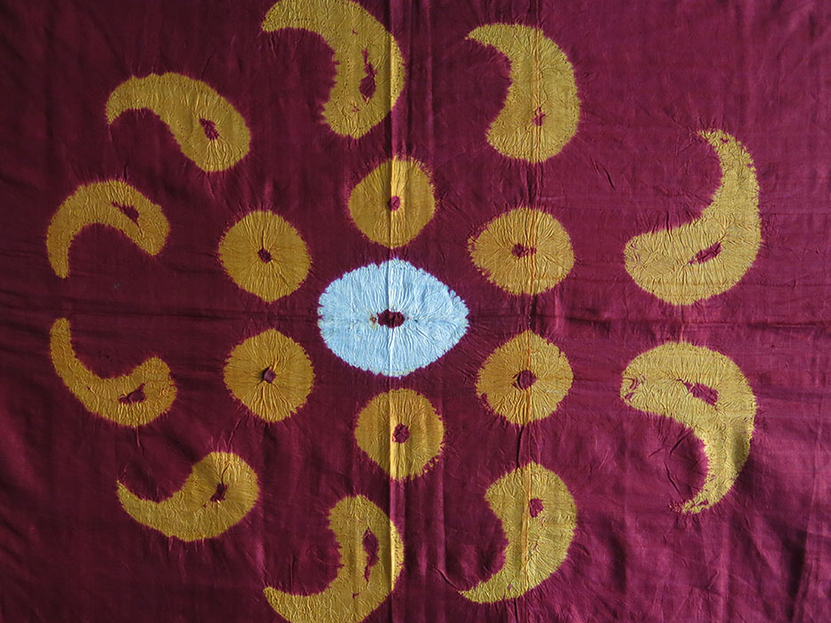 UZBEKISTAN – TASHKENT plangi hand loomed silk on silk Textile ...