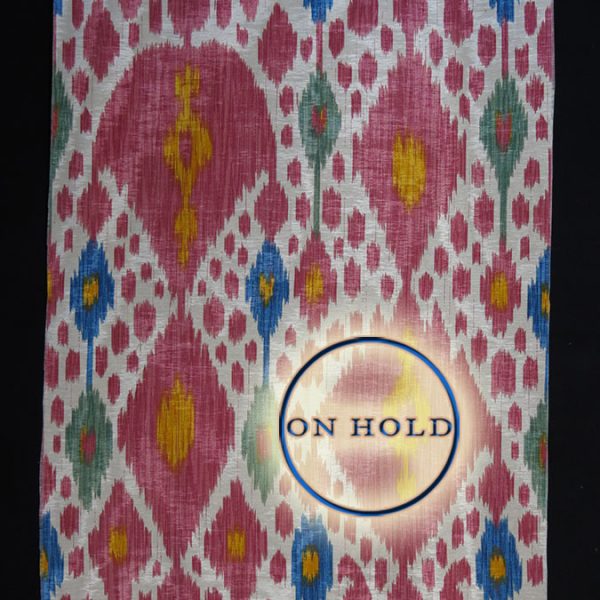 UZBEKISTAN FARGAN VALLEY Silk-Cotton Ikat fragment