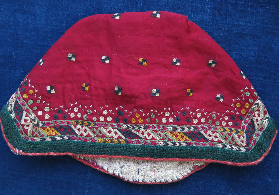 Chodor TURKMEN tribal baby BONNET headwear
