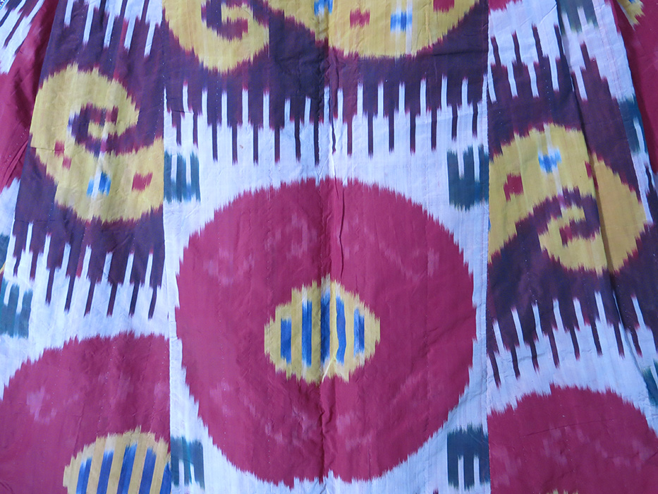 UZBEKISTAN – BOKHARA "SHOI" silk on silk Ikat women’s Chapan