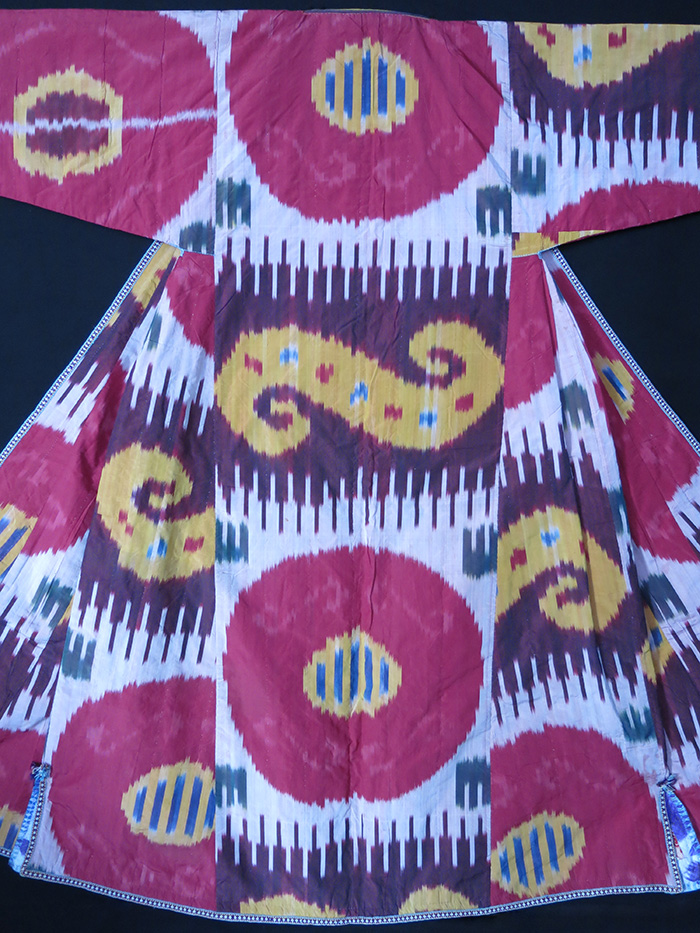UZBEKISTAN – BOKHARA "SHOI" silk on silk Ikat women’s Chapan