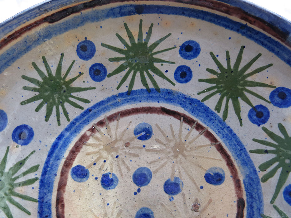 UZBEKISTAN – TASHKENT painted and glazed red clay ceramic bowl