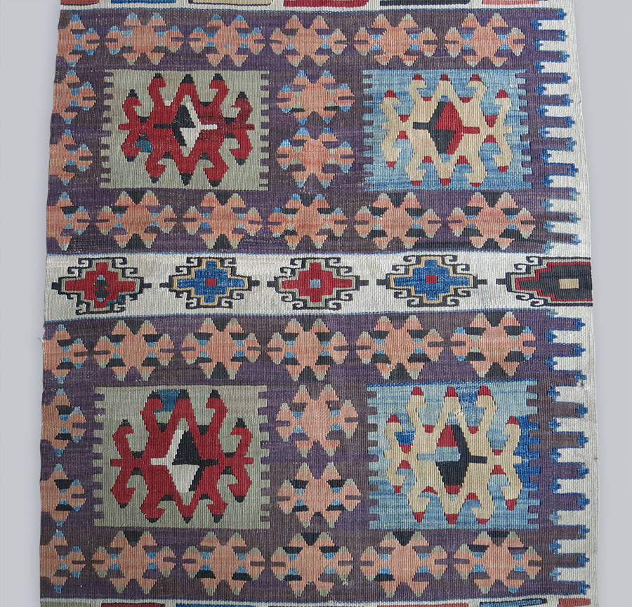 WESTERN TURKEY AYDIN Tribal kilim half panel