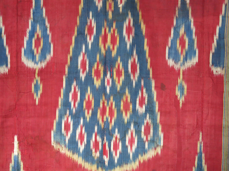 PERSIA YAZD Zoroastrian silk ikat hanging