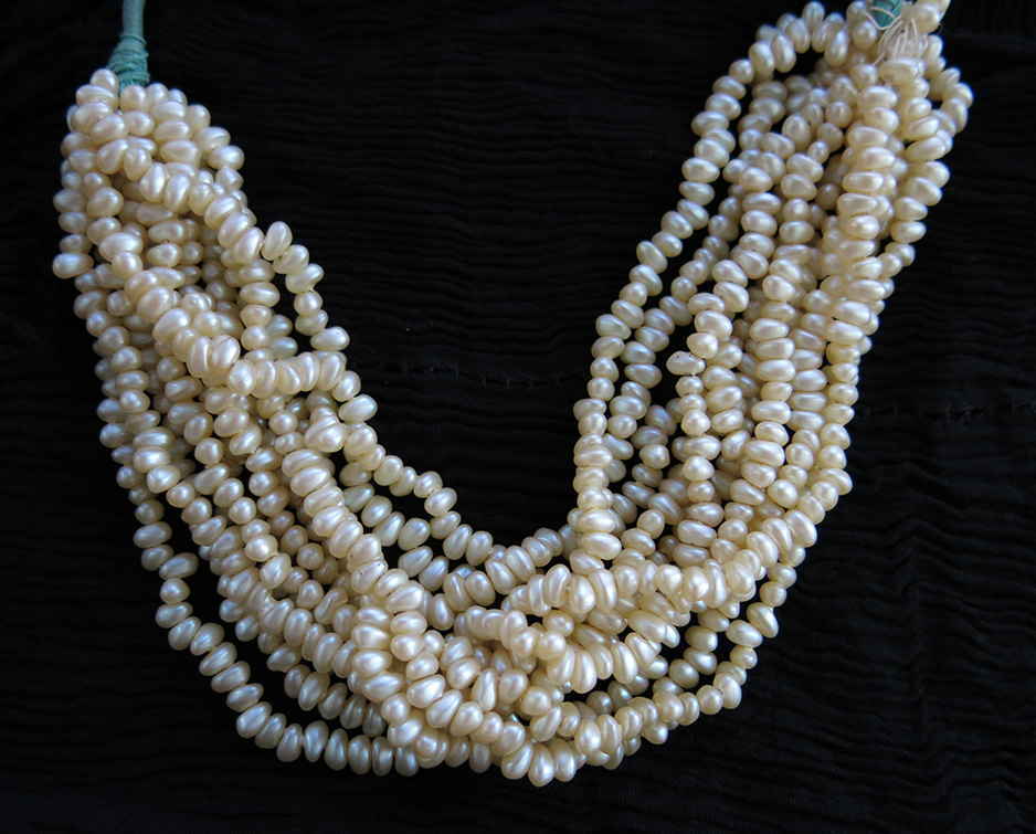 NATURAL FRESH WATER pear shape PEARL Necklace