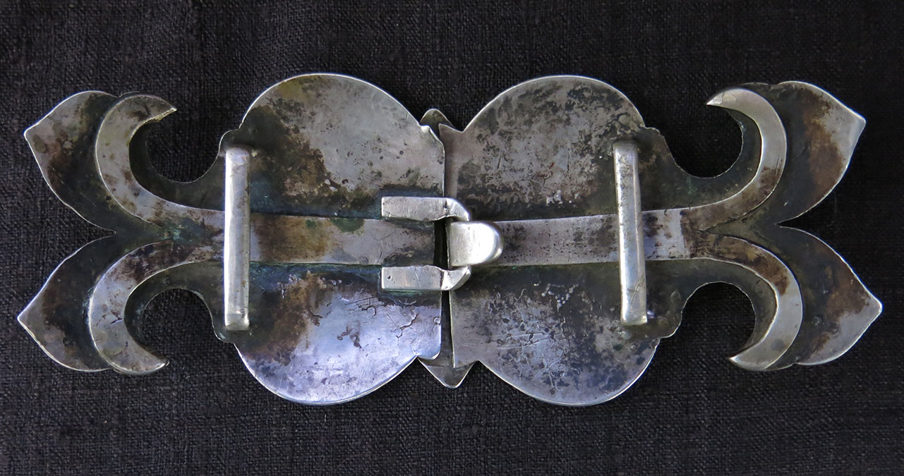 CAUCASUS DAGESTAN silver NIELLO belt buckle