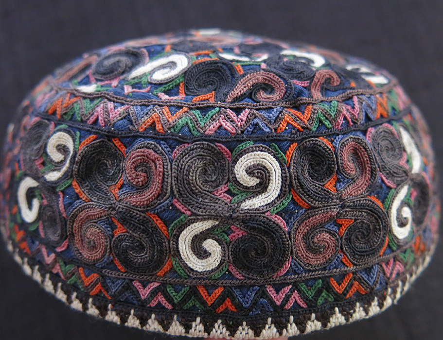 TURKMENSAHRA Yomud tribal embroidery hat