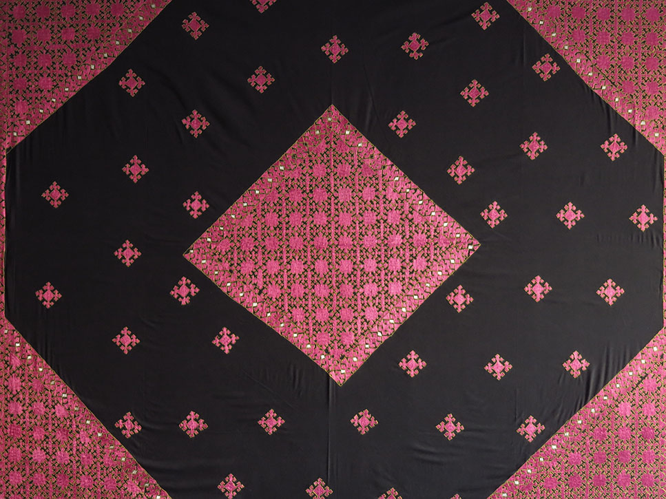 North PAKISTAN Swat Valley ethnic embroidered bed cover
