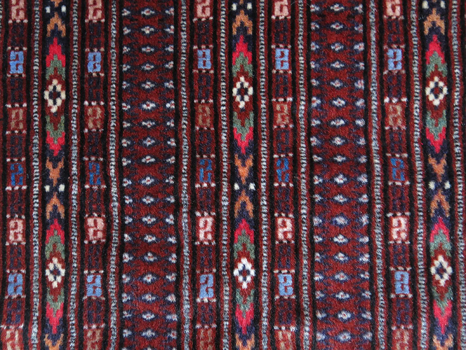 TURKMENSAHRA GOKLAN pelt shape saddle cover rug
