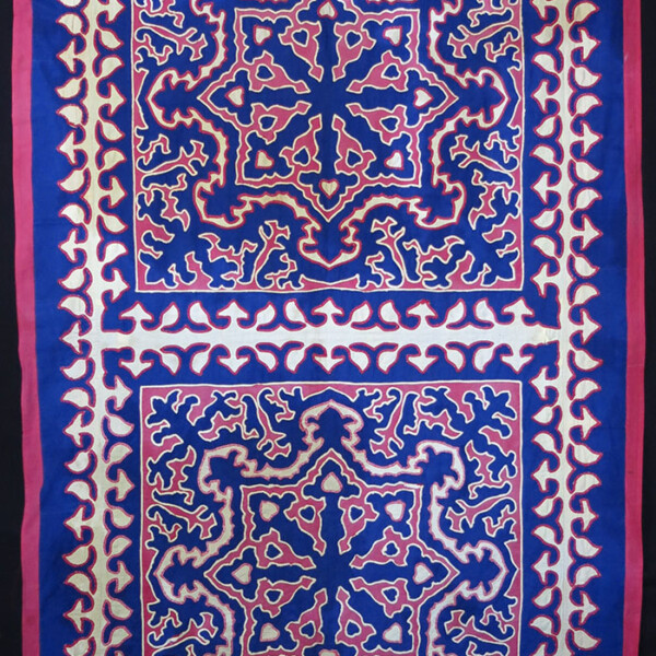 KYRGYZ APPLIQUE natural dyed COTTON wall hanging