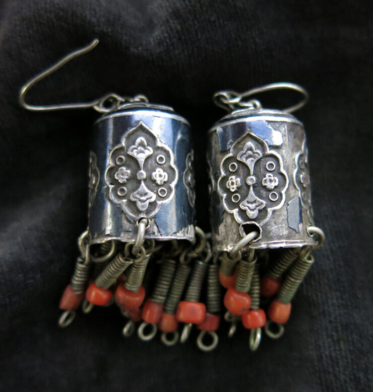 ISTANBUL Constantinople OTTOMAN Silver pair of earrings